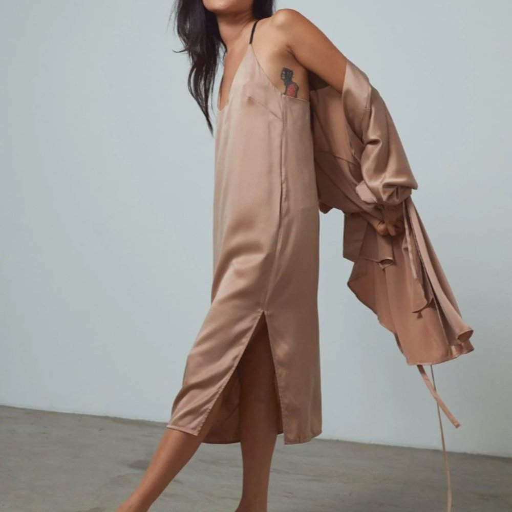 Lunya Women's Midi Dress in Beige